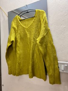 Final Offer✨🔥Neon Yellow Loose Fit Sweater