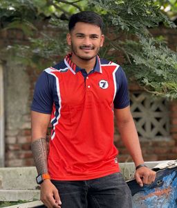 Unique Graphic Print Polo Shirt