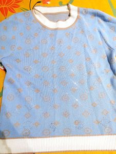 Korean Vintage Style Patterned Knit Top