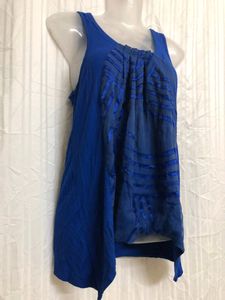Blue Sleeveless Top For Women