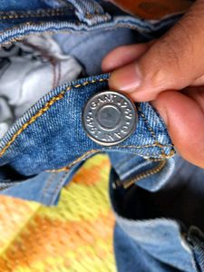 Distressed Blue Jeans