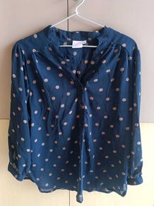 Polka Dot Navy Blue Top