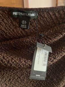 PLT Chic Brown One-Shoulder Mini Dress