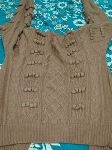 Brown Knit Cardigan