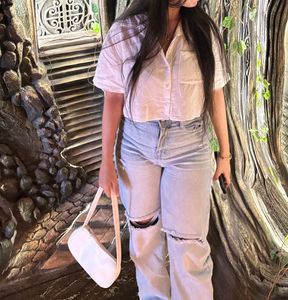 Stylish White Button-Up Shirt