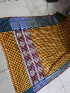 Banarasi Silk Multicolour Box Design Saree