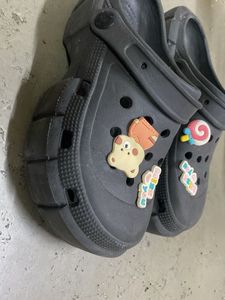 Black Clogs with Charms