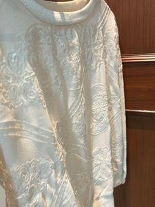 Embroidered Cream Top