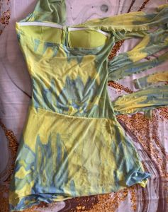 Green Halter Neck Dress