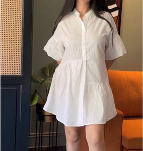 White Buttondown Dress