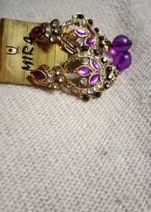 Pretty purple stone earrings