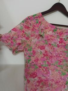 Pink Floral Top
