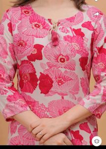 Pure Cotton Floral Print Kurti