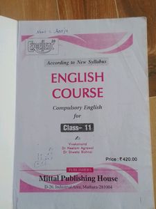 Ncert Class 11th English Book Refresher Course
