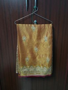 Excellent Golden Colour Saree
