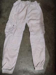 Light Lavender Cotton Cargo Pants