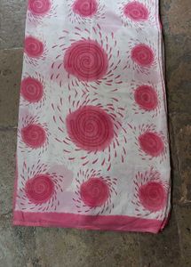 Pink Floral Saree