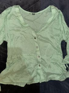 Mint Green Peplum Top