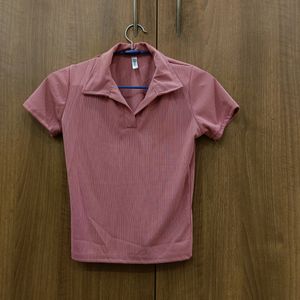 Peach Pink Colored Trouser Along With Matched Top