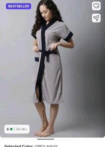Comfy Grey Bath Robe