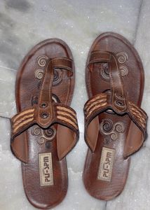 Brown PU-SPM Sandals