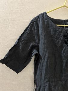 Gray Embroidered Dress