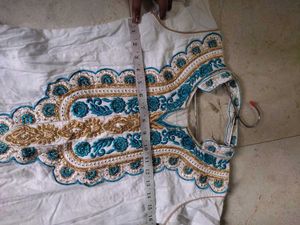 White And Blue Cotton Kurti 🔥