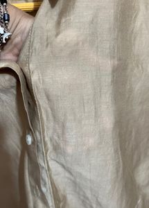 Beige Button-Down Top