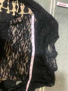 Elegant Black Lace Long Sleeve Dress
