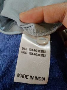 CODE by Lifestyle Blue Sheer Polka Dot Top