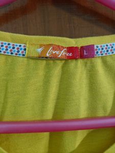 Yellow Floral Print Tee