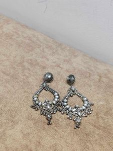 Oxidized Silver Earrings