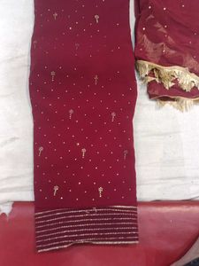 Maroon Dress Material