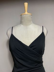 Black Asymmetrical Hem Cocktail Dress