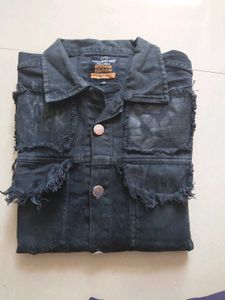 Distressed Denim Jacket (Size-M)