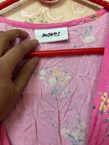 Floral Pink Wrap Dress