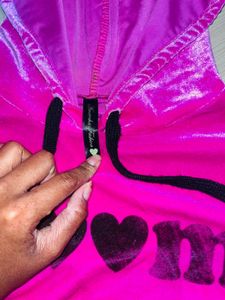 Pink Velour YBYM Hoodie