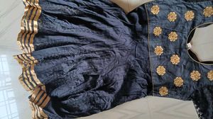 Elegant Black &amp; Gold Anarkali