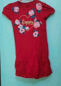 Red Colour Top For Girl Kid
