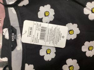 Black and white Floral Print Jumpsuit