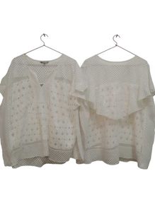 White Textured Blouse