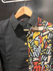 Abstract Print Casual Shirt