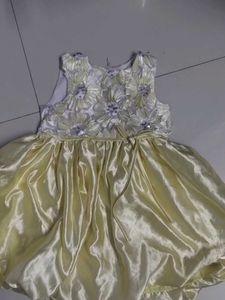 Cute Yellow Flower Girl Dress