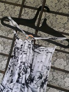 Palm Tree Print Halter Top
