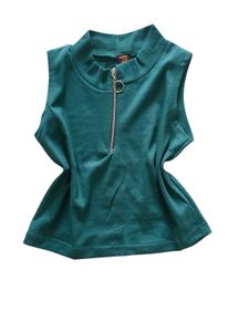 Newly Zip-Front Crop Top