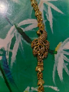 Peacock Mugappu Gold Chain