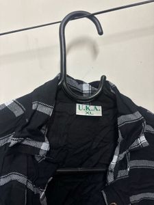 Plaid Cropped Tie Top