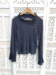 Shimerry Midnight Ruffle Neck Blouse C
