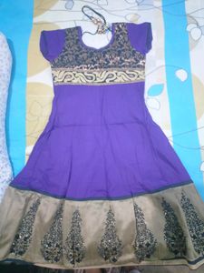 Traditional Anarkali Kurta, Bottom &amp; Dupatta Set.