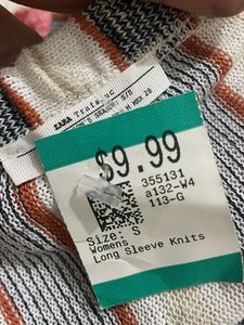 ZARA KNIT Striped Off-Shoulder Top